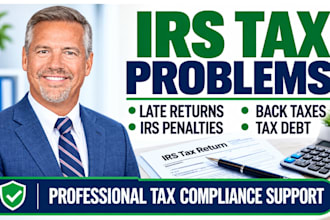 fix irs issues, file late tax returns, reduce irs penalties, resolve tax debt