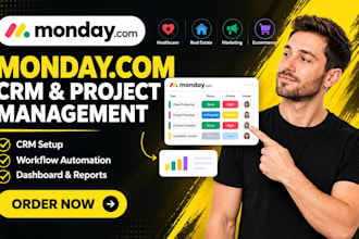 do healthcare, real estate, marketing, ecommerce monday crm project management