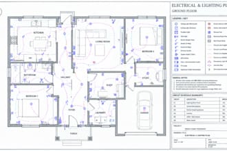 create electrical riser diagrams, wiring diagrams and lighting layouts