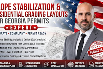 draft slope stabilization and residential grading layouts for geogia permits