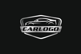 design automotive, automobile logo with 3d style