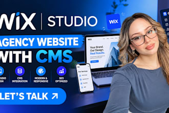 create a modern wix studio agency website with cms wix redesign website wix web
