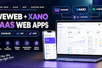 build weweb xano saas web app, supabase mvp and  custom web application