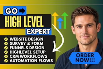 build gohighlevel sales funnel, setup ghl automation, crm workflow as ghl expert