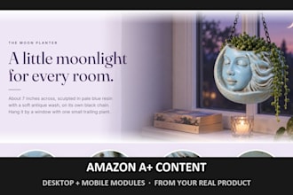 design amazon a plus content with desktop and mobile modules