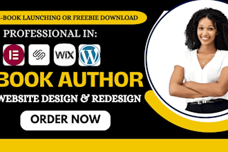 design book author website author landing page book launch website
