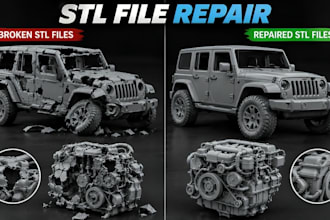 stl file repair fix broken file edit custom modification 3d scan cleanup print
