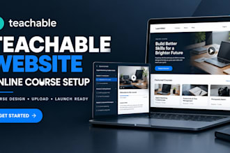 design your teachable website and setup your online course