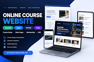 design your teachable website and setup your online course