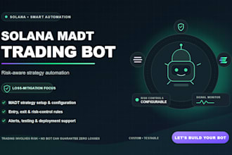 build a solana trading bot with custom strategy and risk controls