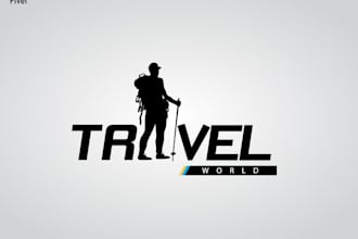 design travel logo with vector file