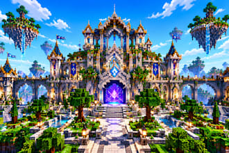 build a minecraft house, minecraft village, minecraft  castle, mansion, lobby