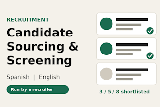 source and pre screen qualified candidates for your open role