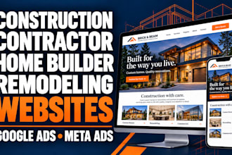 construction, contractor, home builder and remodeling websites google ads meta