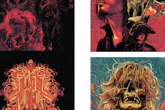illustrate movie posters, concerts and events poster