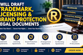 draft trademark, licensing and brand protection legal documents