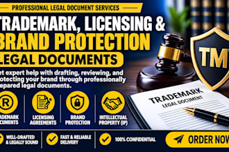 draft trademark, licensing, and brand protection legal documents