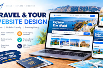 design a professional travel and tour website for your business