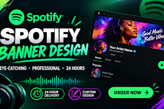 design eye catching spotify banner design within 24 hours