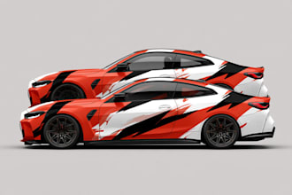attractive car wrap design and vehicle wrap design