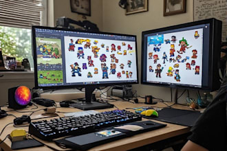 create pixel art animation and sprite sheets for 2d games