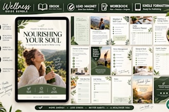 design professional lead magnet, ebook, workbook, freebie and canva template