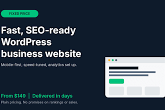 build a fast SEO ready wordpress business website