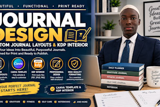 fix amazon kdp journal design, proofread, prayer journal, christian book journal