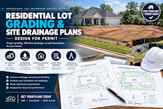 design residential lot grading and site drainage plans