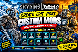 create edit or port custom skyrim mod weapon armor fallout 4 game mods skyrim ae