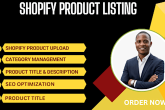 do shopify product upload and product listing
