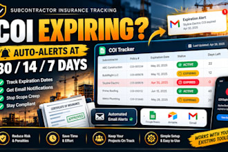 automate subcontractor coi expiration tracking and renewal reminders