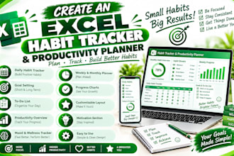 create an excel habit tracker and productivity planner
