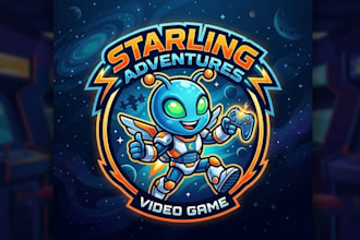 design mascot alien logo for video games