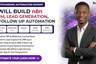 build n8n CRM, lead generation and follow up automation