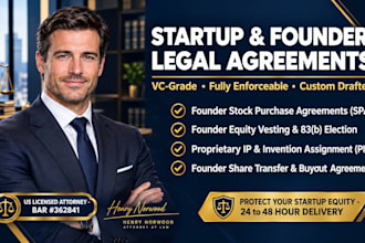 draft a US founder stock purchase agreement for startup equity