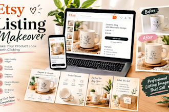makeover your etsy listing with professional images and mockups