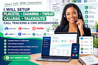 setup placetel zadarma twilio callrail talkroute call tracking CRM integrations
