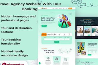 design a travel agency website with tour booking
