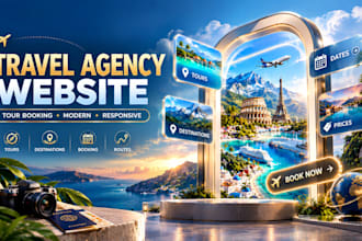design a travel agency website with tour booking