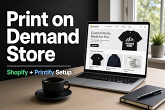 setup shopify print on demand store with printify or printful