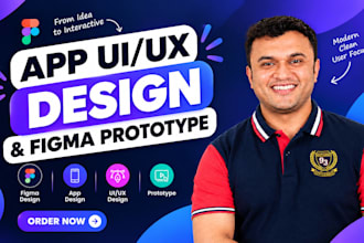 modern UI UX app design in figma with interactive prototype