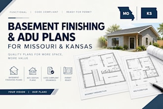 design basement finishing and adu plans for missouri and kansas