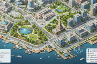 design custom walking and city sightseeing maps