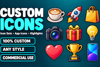 design custom icons and icon sets for website and app