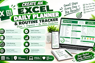 create an excel daily planner and routine tracker