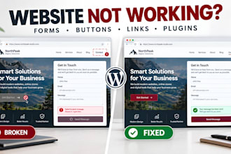 fix wordpress forms, plugins, buttons, links and broken features
