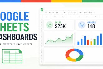 create google sheets, dashboards and business trackers
