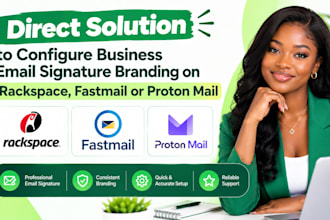 configure business email signature branding on rackspace fastmail or proton mail