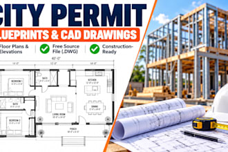 design architectural blueprints and cad drawings for city permits